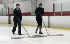 sweeping the ice